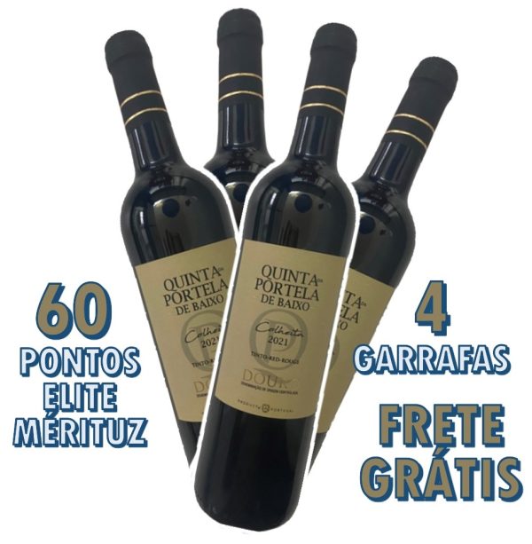 PROMO de inauguração!!! 4 Vinhos Quinta da Portela de Baixo Branco e Tinto 2021 DOC Douro + 60 pontos Elite/Mérituz